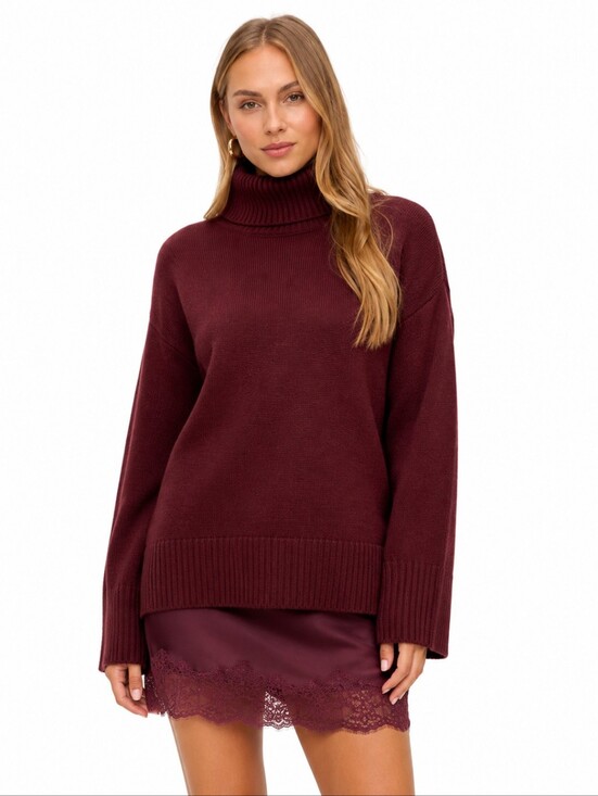 Dynamite Sweaters - 72. Dynamite Sweater | S | Burgundy
